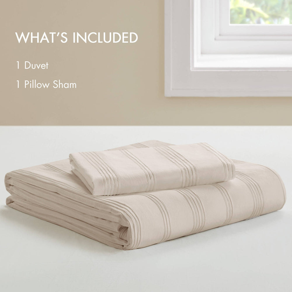 2-Piece Twin/Twin XL Woven Striped Duvet Set Media 2