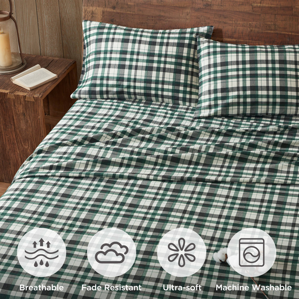 4 Pieces Full 100% Cotton Printed Sheet Set,Finton Media 3