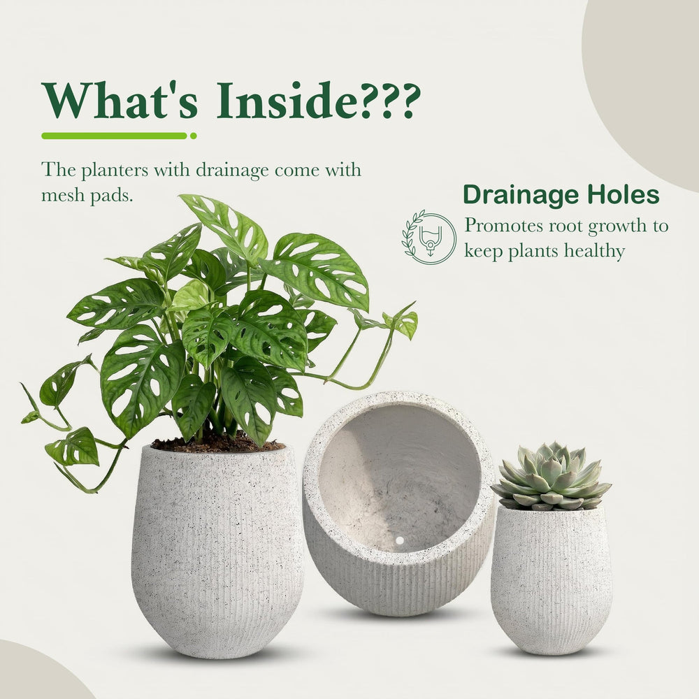 DTY Signature Mount Wilson Modern Indoor Outdoor Fiberstone Tapered Planter, Lightweight, Weather Resistant Garden Pot with Drainage Hole & Rubber Plug (Black, 11'' D x 12'' H) Media 96