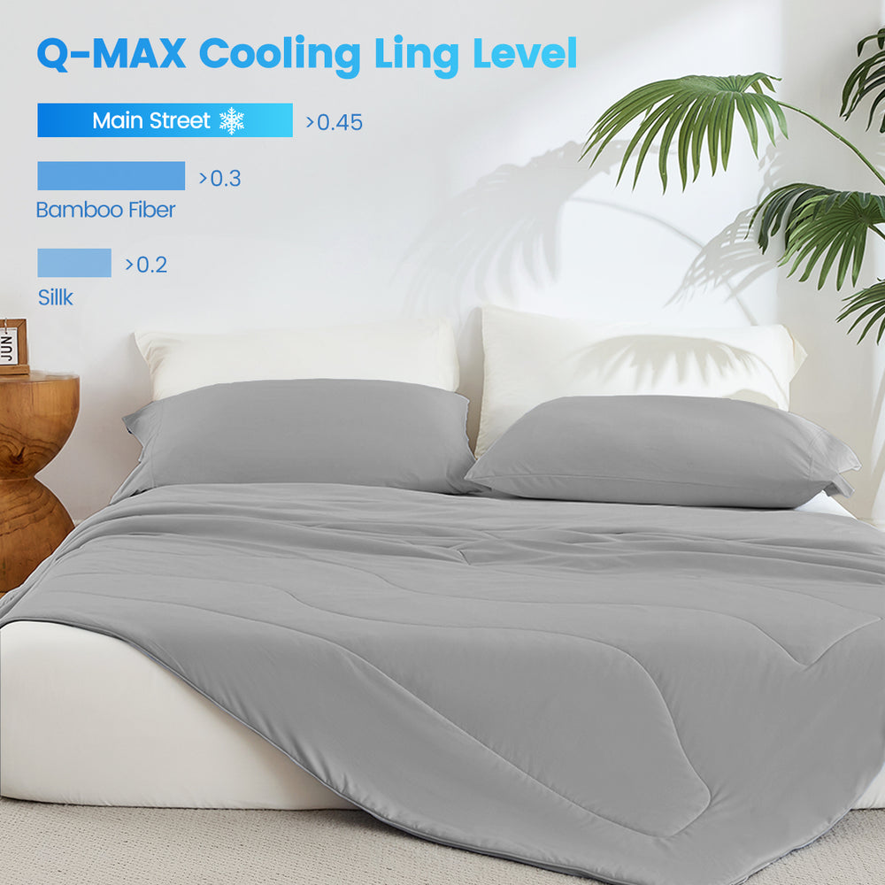 1-Piece 90x90' Cooling DA Comforter,Gray Media 14
