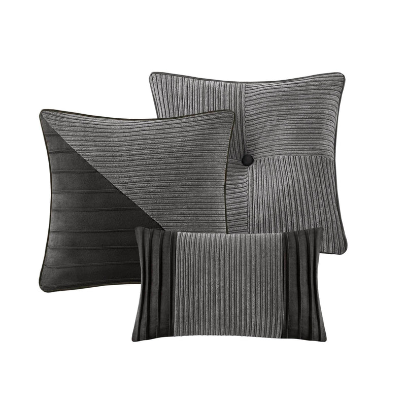 7 Piece Micro Corduroy Comforter Set