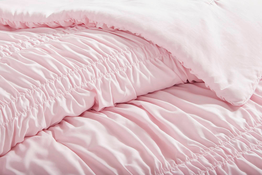 5 Pieces Full/Queen Comforter Set,Pink Media 15