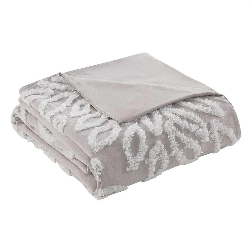 King/Cal King 3 Piece Tufted Cotton Chenille Floral Duvet Cover Set Media 11