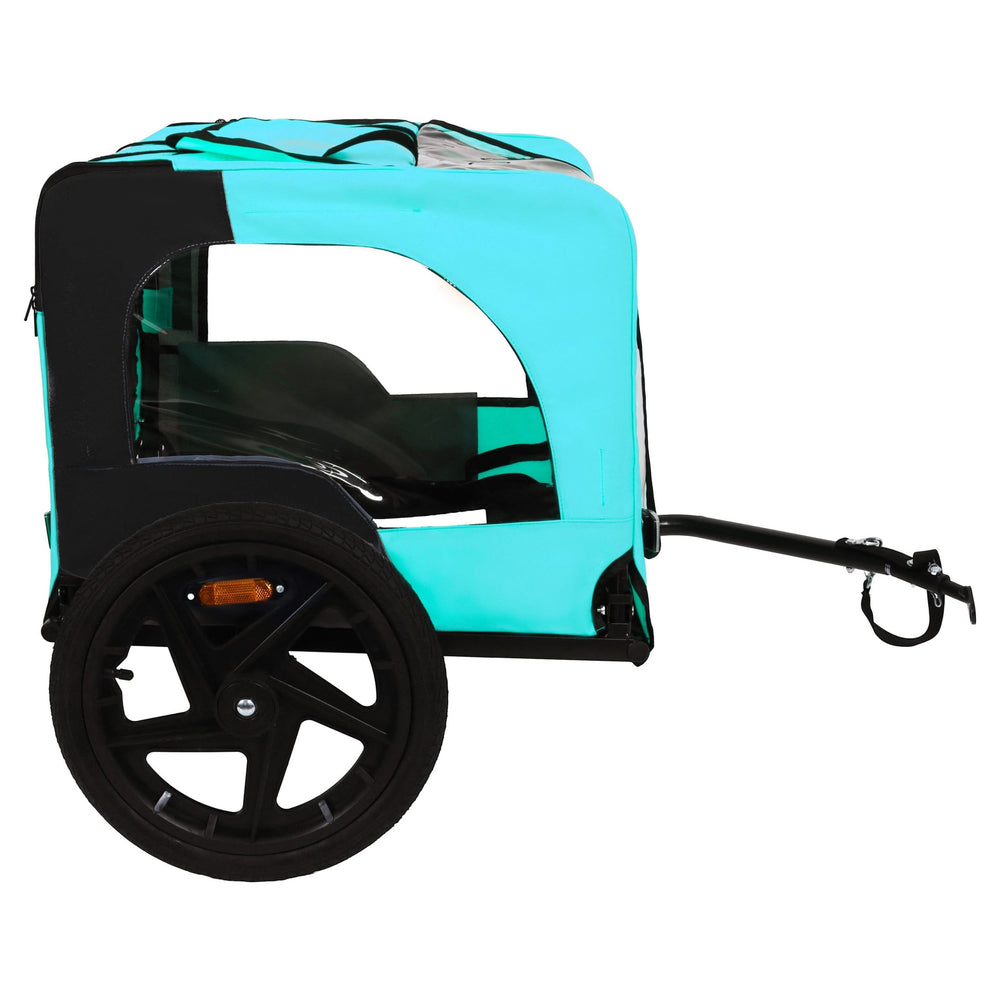 Pet Bike Trailer Dog Cart for Bicycle,Suitable for Small and Medium Pets, Easy Folding Cart Frame, Quick Release Wheel, Non-Slip Floor, Internal Leash Media 7