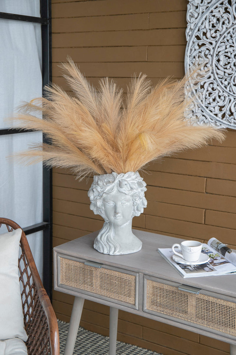 Cement Bust Wall Planter - Indoor Outdoor Home Garden Decor, 8' x 9' x 11.5'