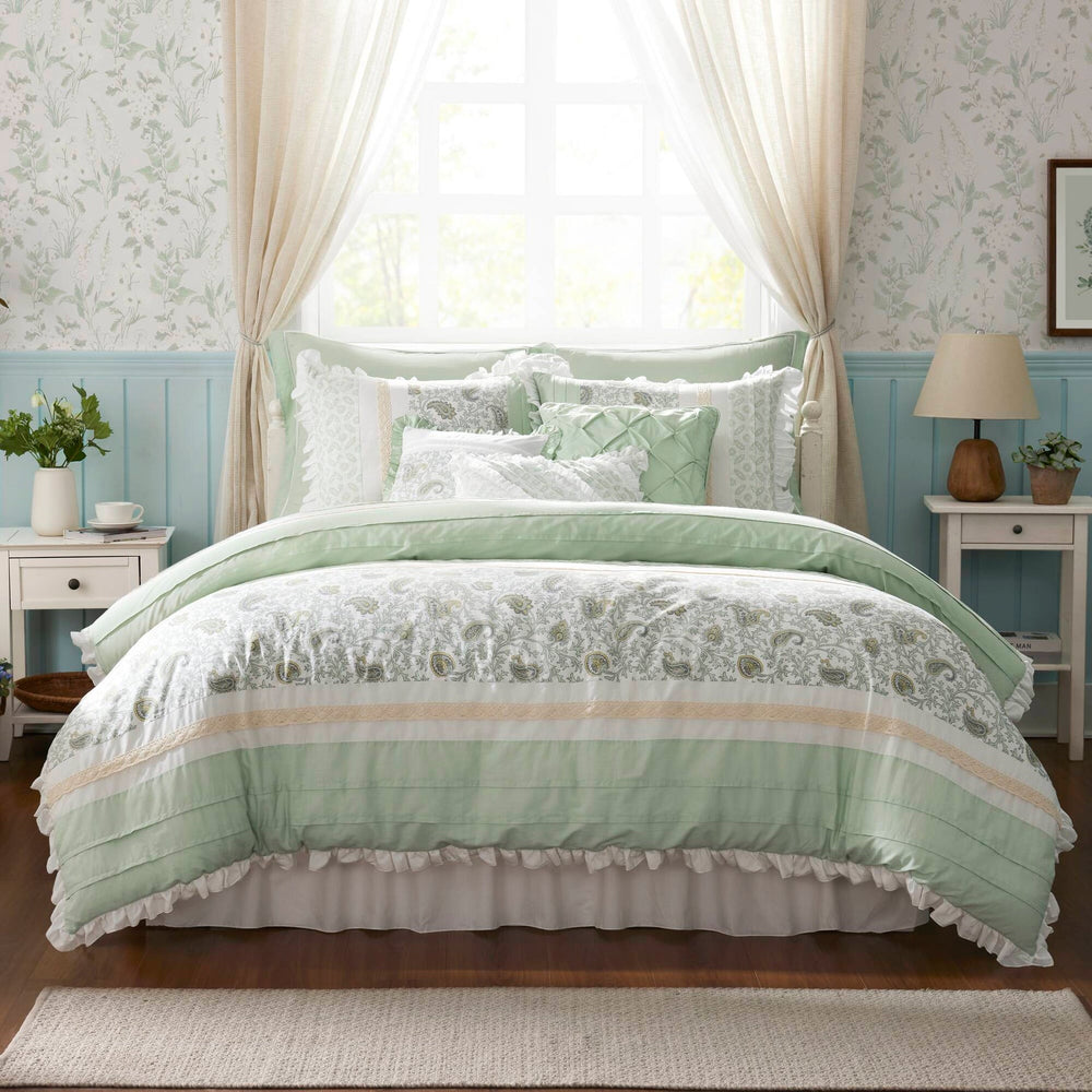 9 Piece Cotton Percale Comforter Set Queen Media 3