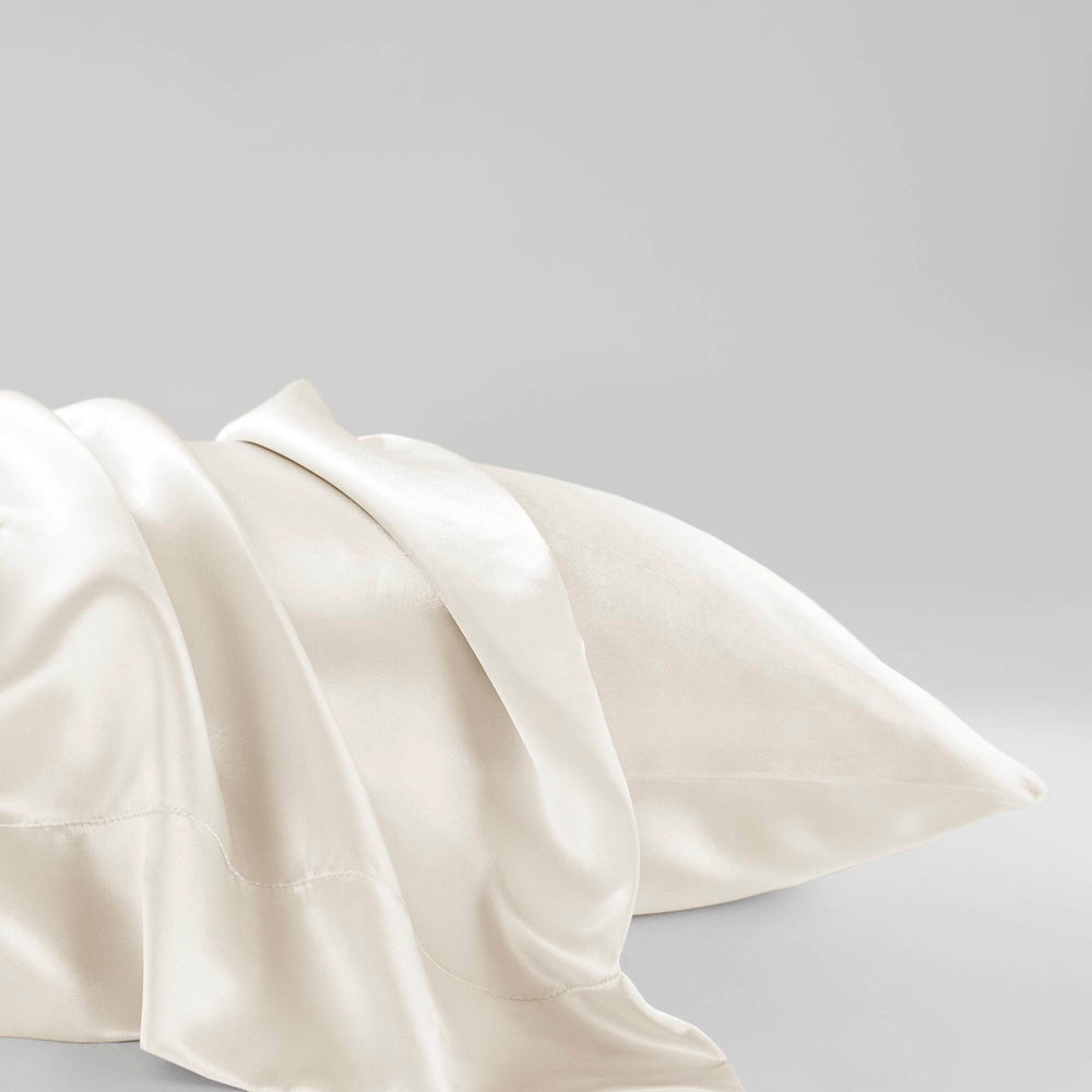 4 PCS Twin Luxury Sheet Set Ivory Media 7