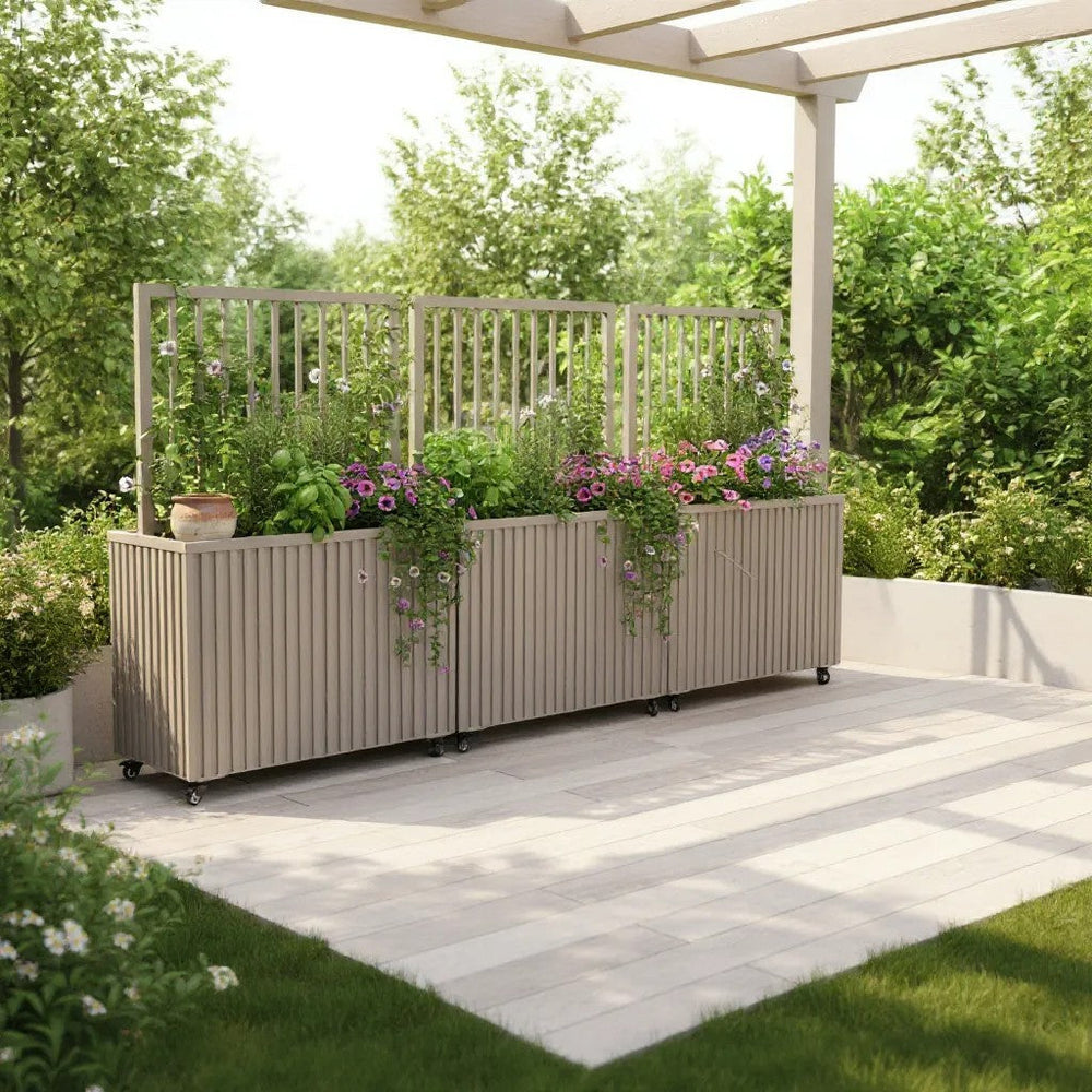 Grove Divider Planter- Grey Brown Media 2