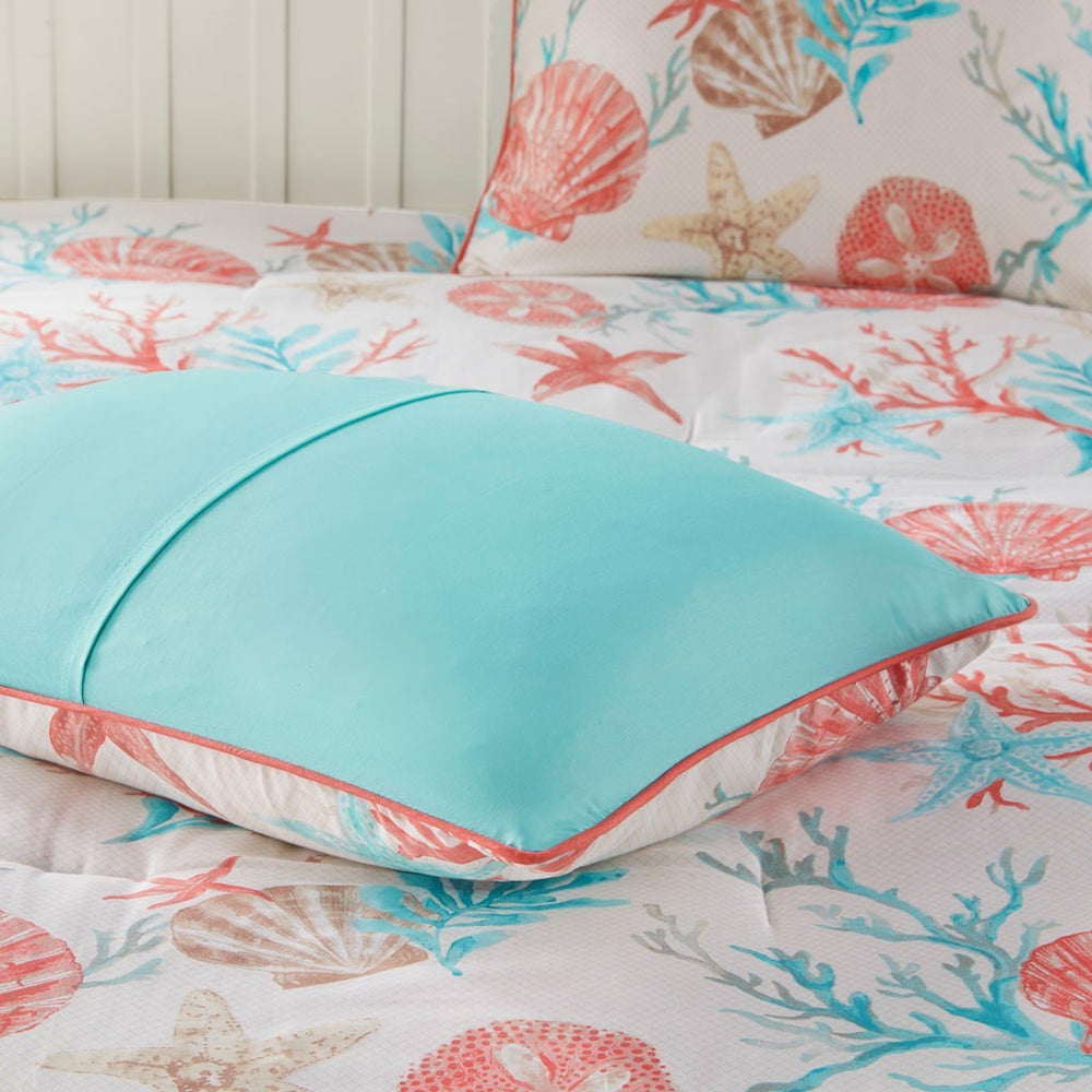 7 Piece Cotton Sateen Comforter Set Coral King Media 11