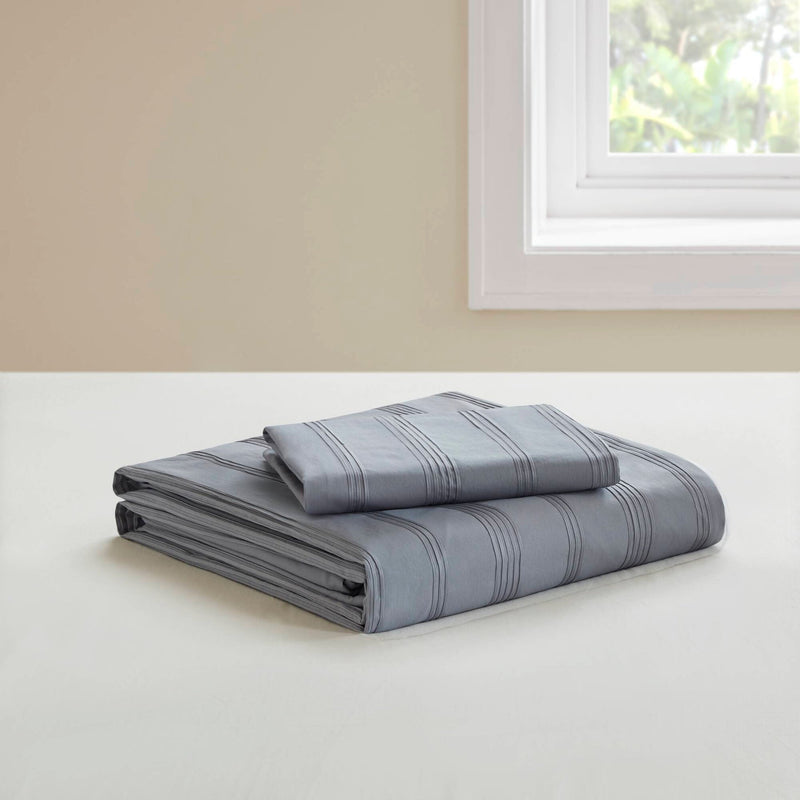 2-Piece Twin/Twin XL Woven Striped Duvet Set