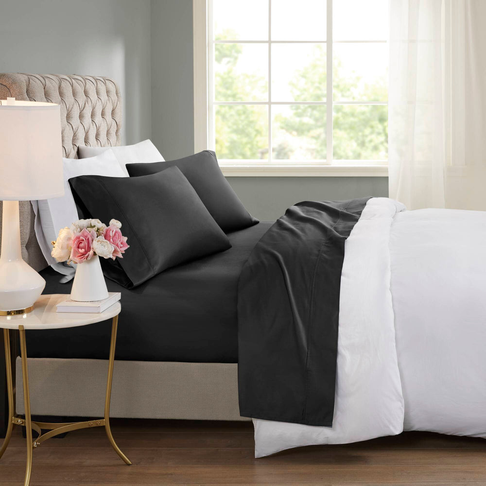 4-Piece Cooling Cotton Blend Sheet Set