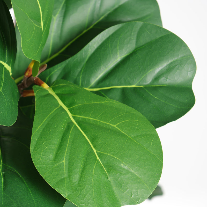 6FT Artificial Fiddle Leaf Fig Tree, Realistic Faux Potted Plant in Black Pot, 1pc/set
