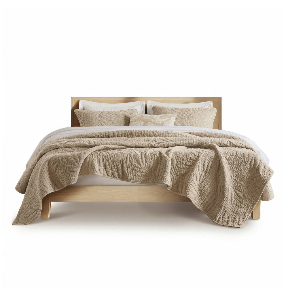 Full/Queen 3 Piece  Cotton Quilt Set Linen Media 13