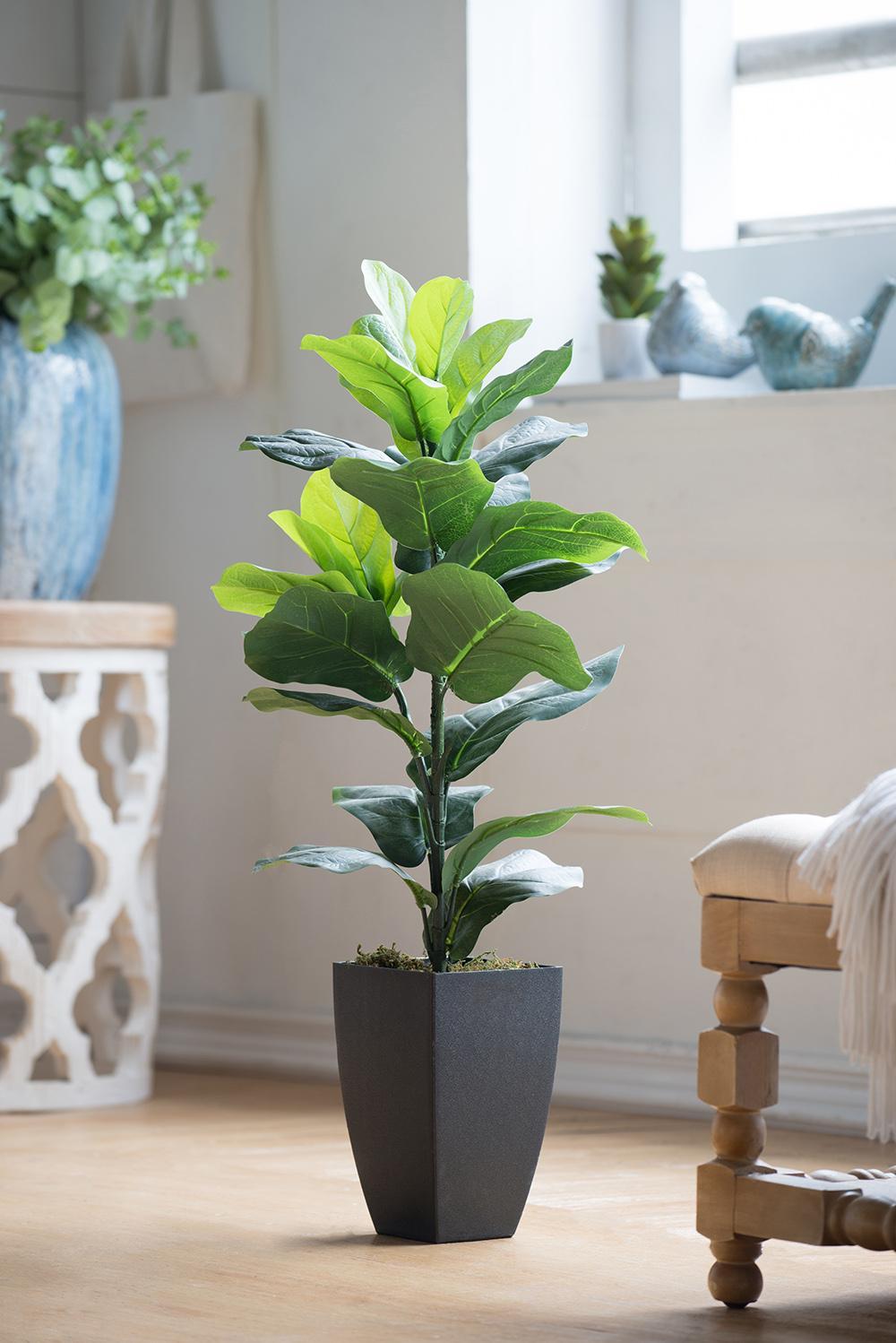 20x16x35' Artificial Fiddle-Leaf Fig Potted Plant Media 1