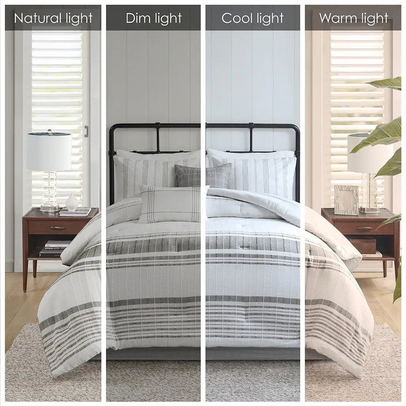 5 Piece Cotton Jaquard Duvet Set