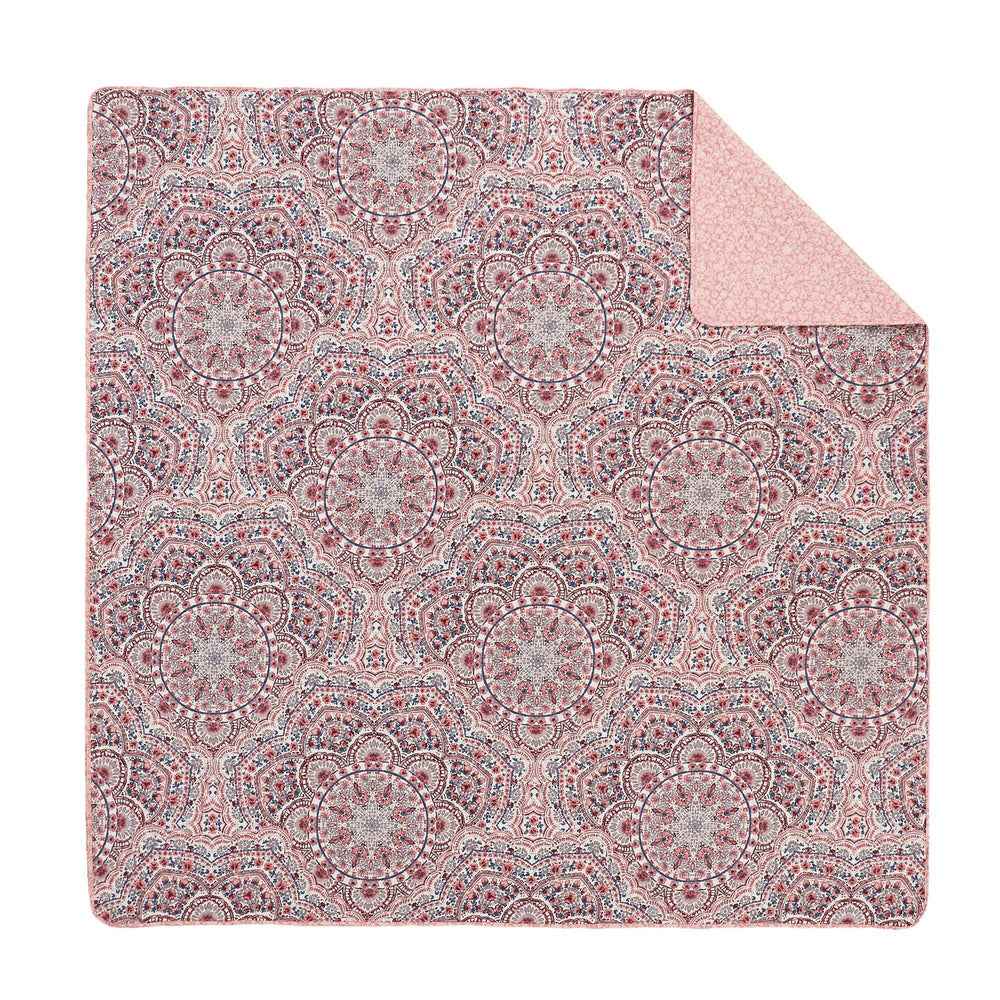 3-Piece King Boho Floral Reversible Quilt Media 2