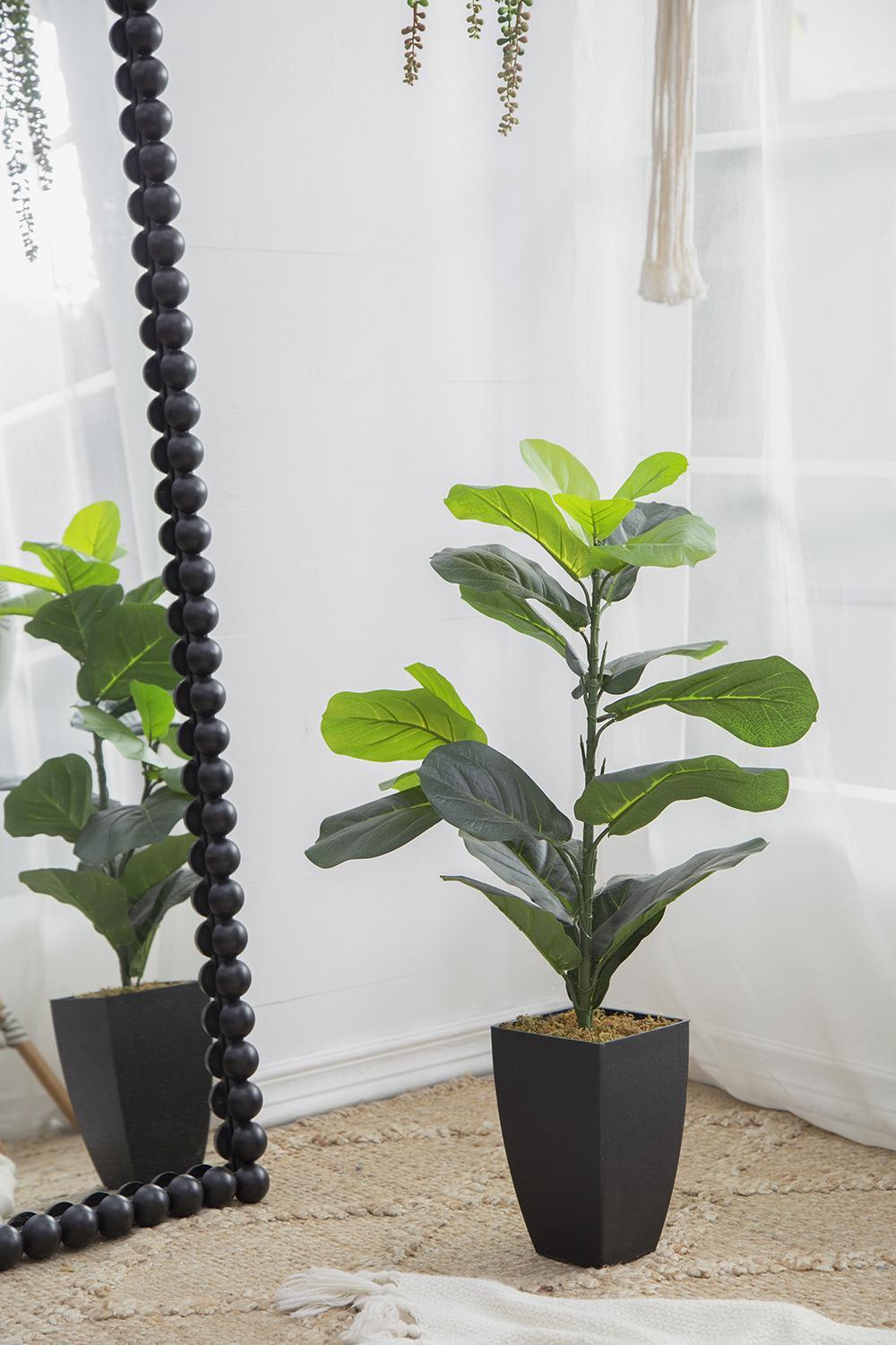 20x16x35' Artificial Fiddle-Leaf Fig Potted Plant Media 6