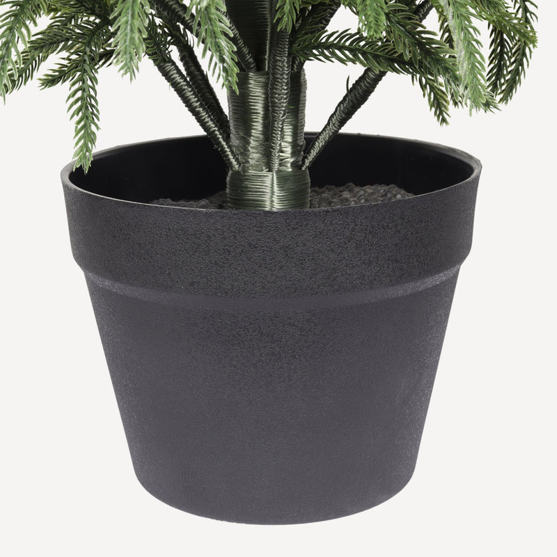4' Artificial Real Touch Pine Tree in Black Plastic Pot, 1pc/set