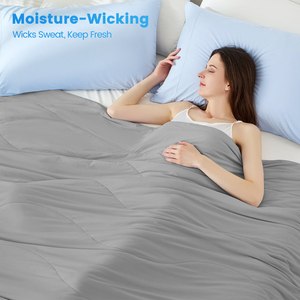 1-Piece 108x90' Cooling DA Comforter,Gray Media 9