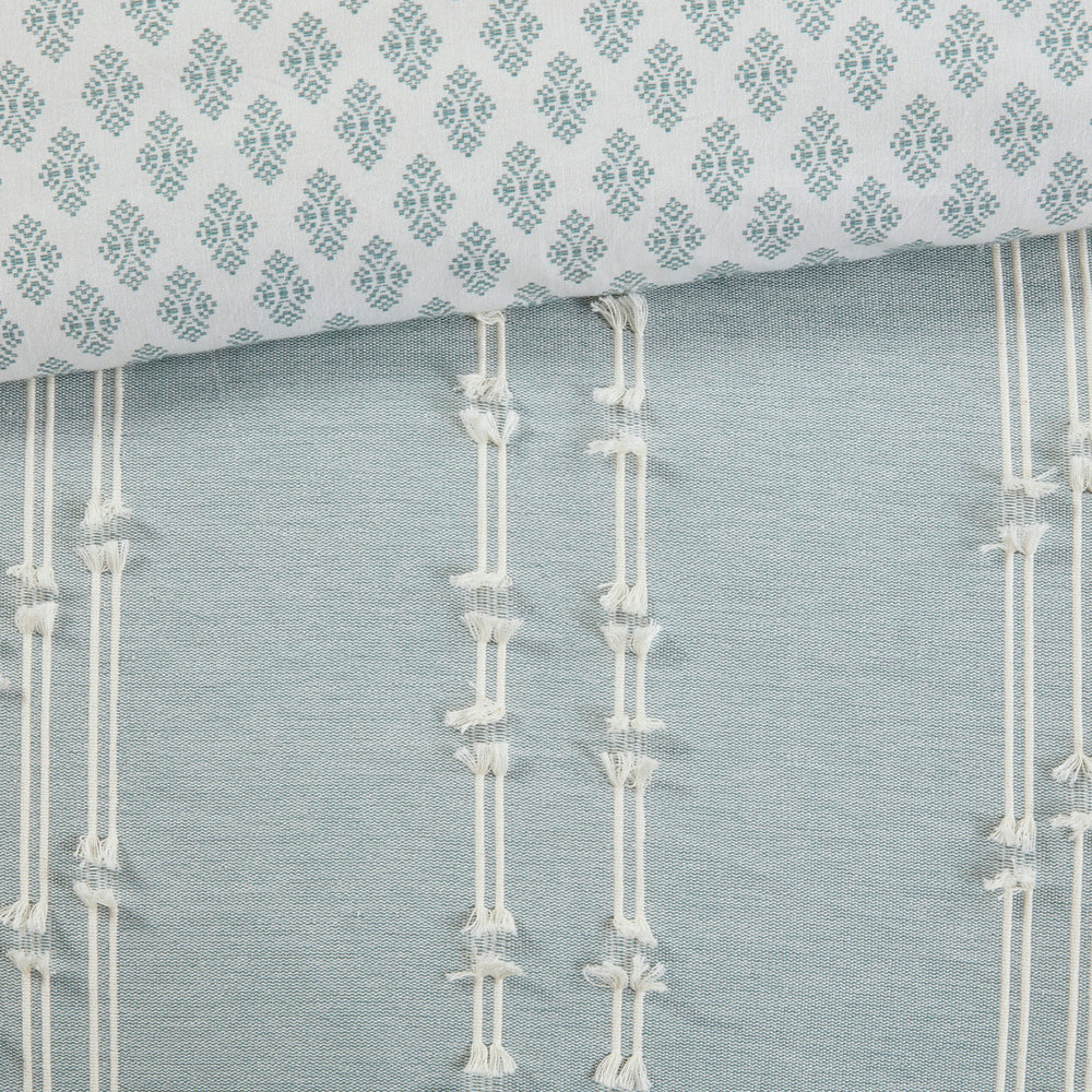 King/Cal King 3 Piece Cotton Jacquard Duvet Cover Set Media 21
