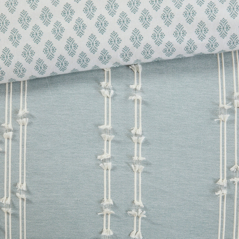 Full/Queen 3 Piece Cotton Jacquard Duvet Cover Set
