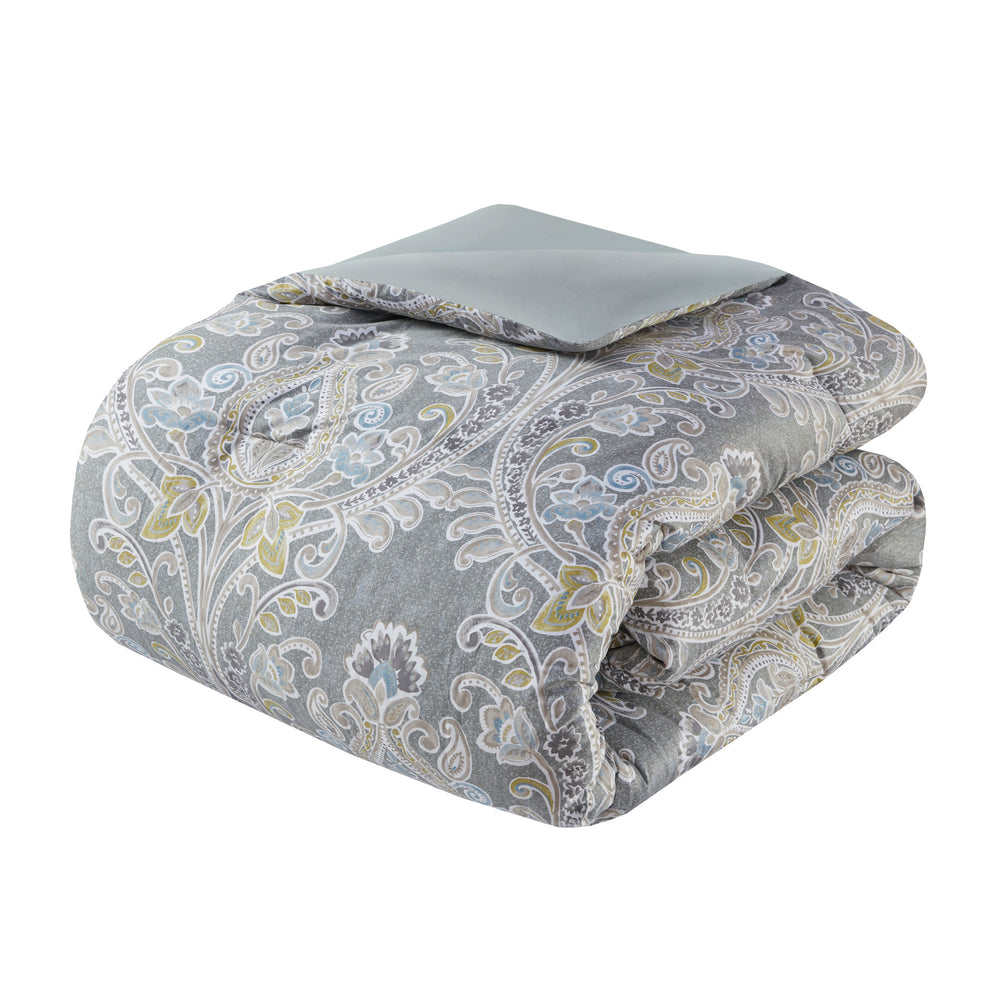 6 Piece Cotton Comforter Set Grey King Media 4