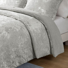 Crushed Velvet Sherpa Reversible Comforter Set perspective