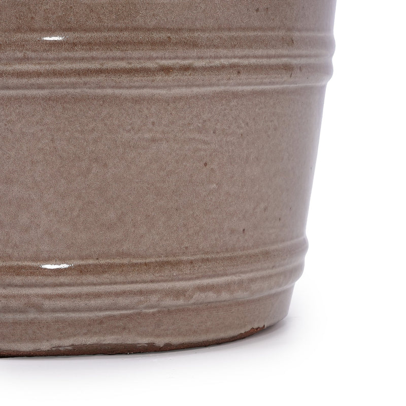3 Pieces Ceramic Flowerpot, Modern Planter for Patio, Garden or Windowsills - Antique Yellow
