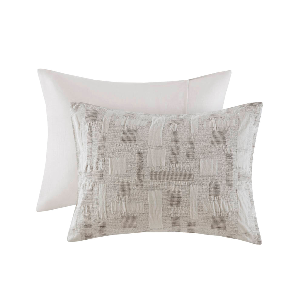 3 Piece Cotton Jacquard Comforter Set-Full/Queen Media 3