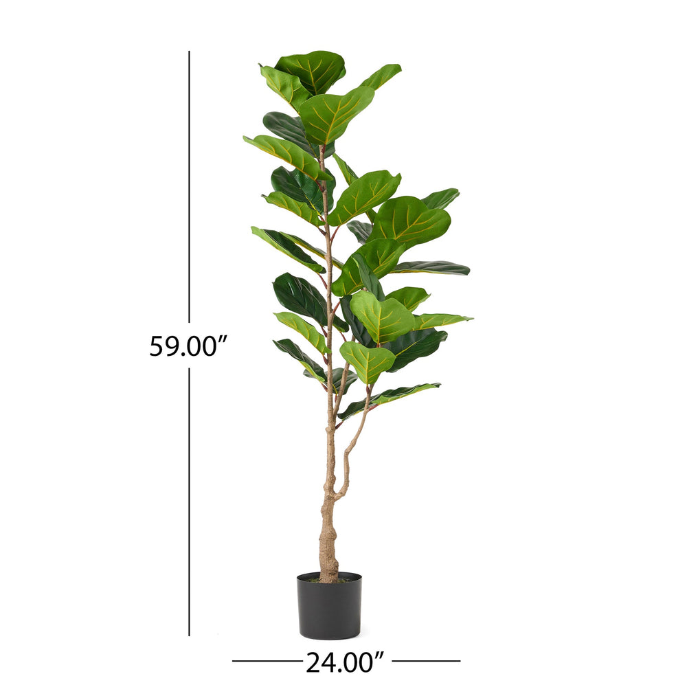 150CM ARTIFICIAL FIDDLE LEAF FIG TREE Media 4
