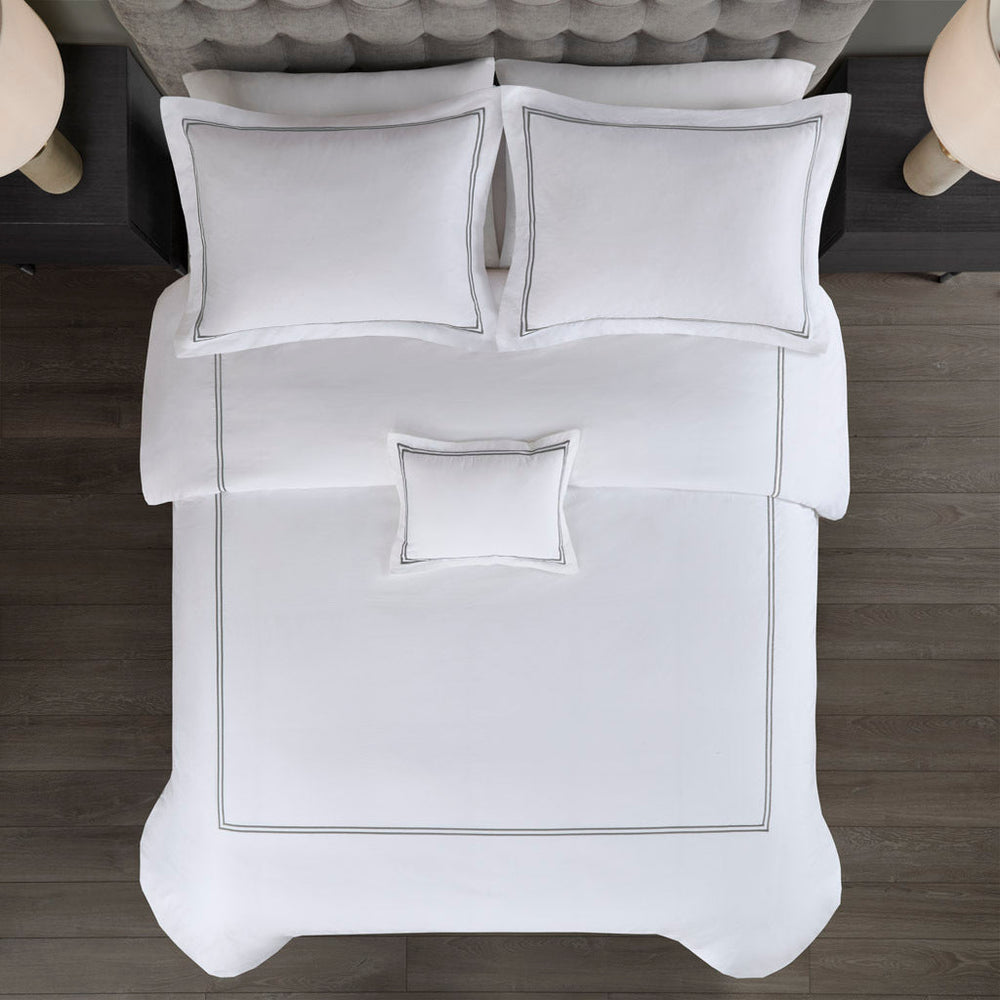 Full/Queen 100% Cotton Sateen Embroidered Comforter Set Media 16