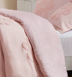 Floral Reversible Tufted Chenille Duvet Cover Set perspective