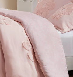 Floral Reversible Tufted Chenille Duvet Cover Set perspective