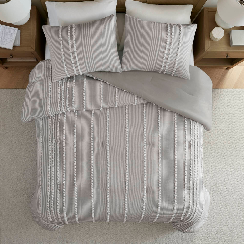 3- Piece King Cotton Yarn Dyed Comforter Set Media 10