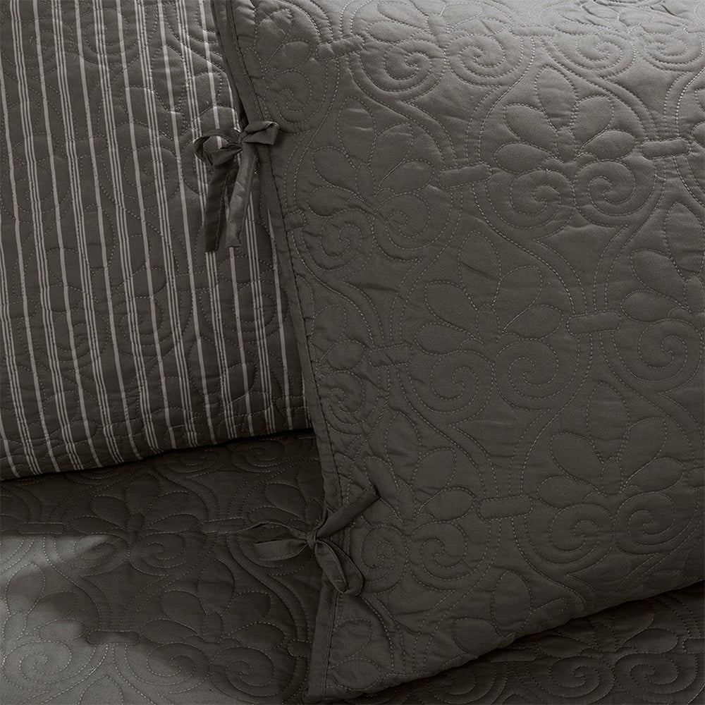 6 Piece Reversible Daybed Cover Set Dark Grey Daybed Media 10