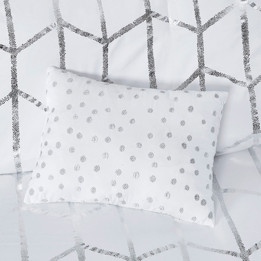 Full/Queen Metallic Printed Comforter Set Media 5