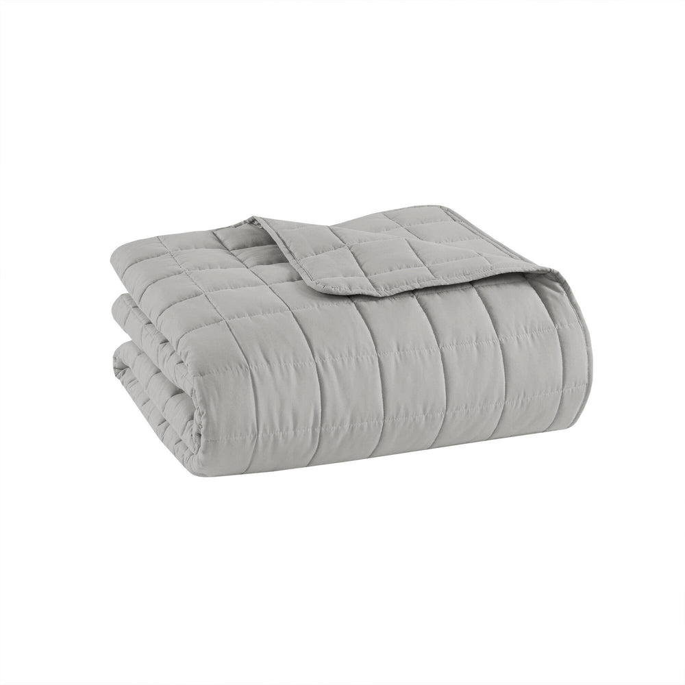 10 PCS Queen Luxury Jacquard Comforter Set Grey Media 10