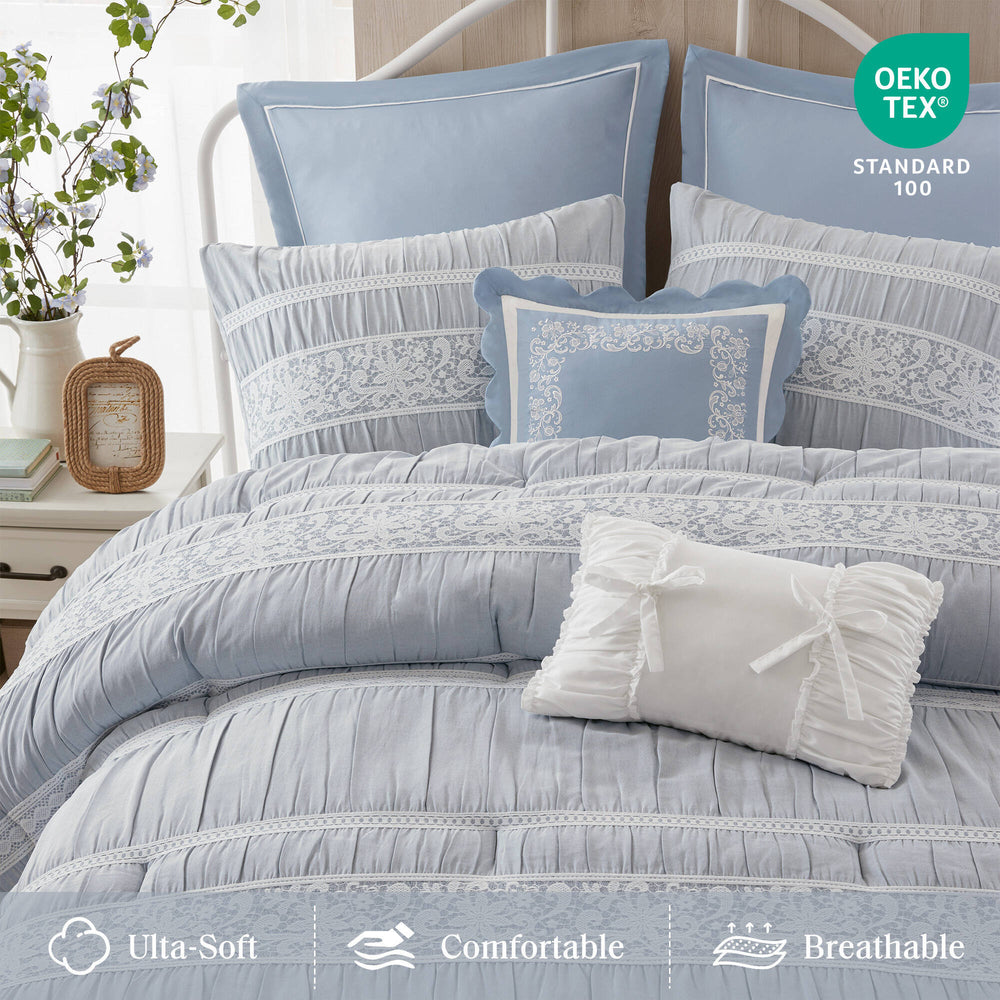 7- Piece King Jacquard Comforter Set Media 3