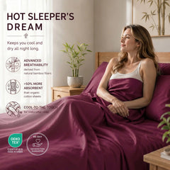 Bamboo Sheet Set Organic Bamboo & Oeko-Tex Certified Soft Sleep Comfort perspective