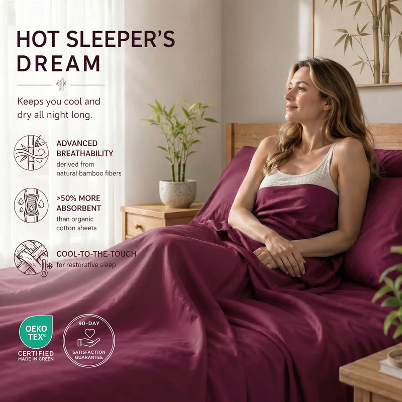 Bamboo Sheet Set Organic Bamboo & Oeko-Tex Certified Soft Sleep Comfort