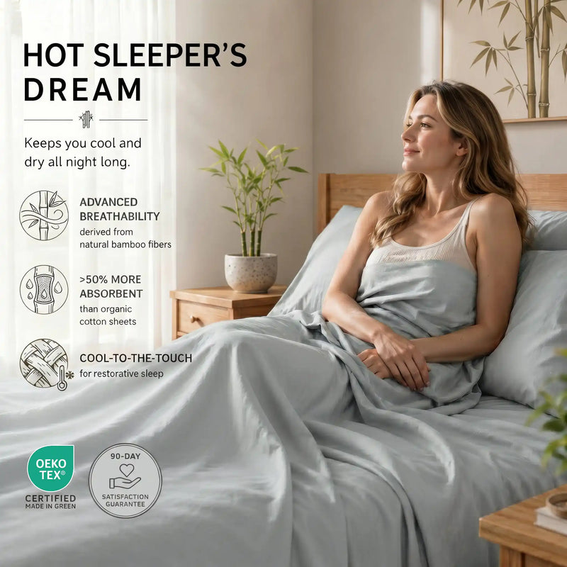 Bamboo Sheet Set Organic Bamboo & Oeko-Tex Certified Soft Sleep Comfort