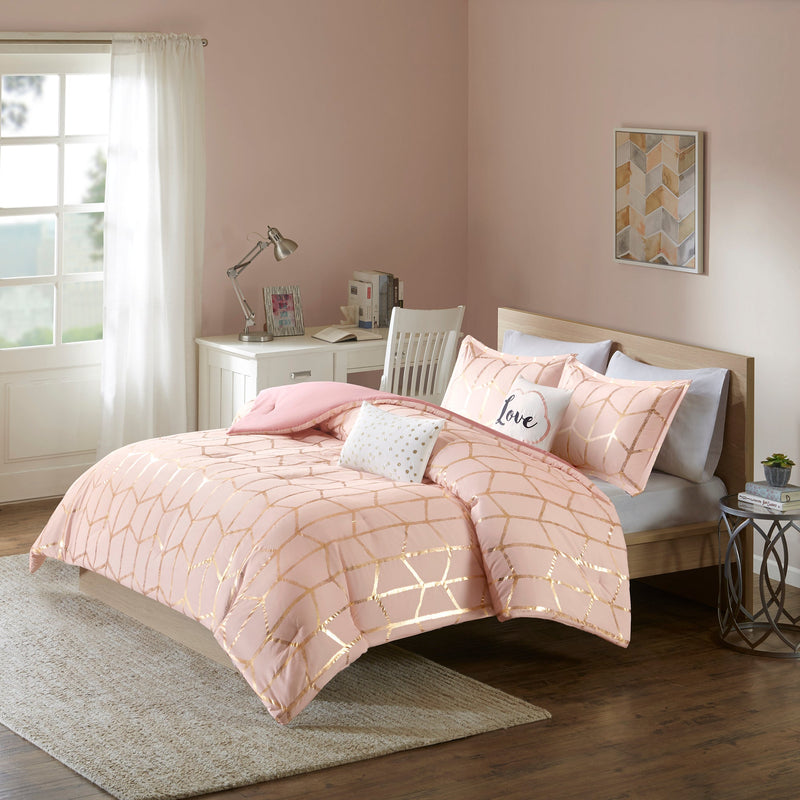 5-Piece 100% Polyester Brushed Comforter Set