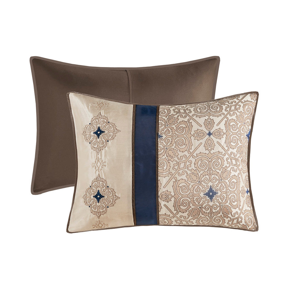 Cal King 7 Piece Jacquard Comforter Set with Throw Pillows Media 5