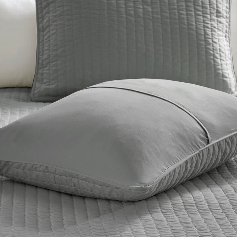 3 Piece Quilt Set Grey Full/Queen