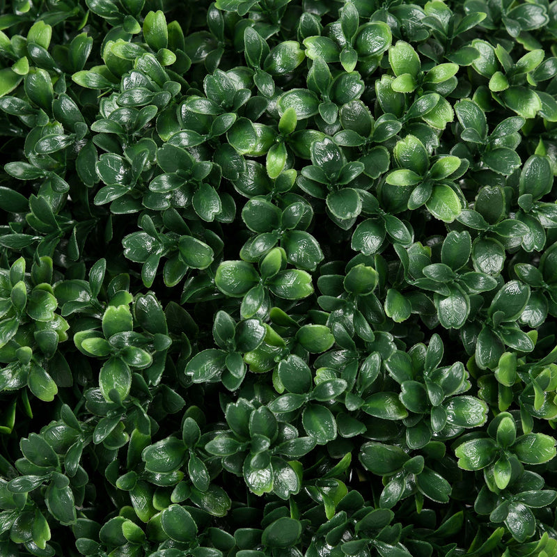 HOMCOM 1.3' (15.7') Artificial Boxwood Topiary Trees with Ground Stake, UV Resistant Set of 2 Ball Shaped Trees, Indoor Outdoor Fake Plants for Home Office & Living Room Décor