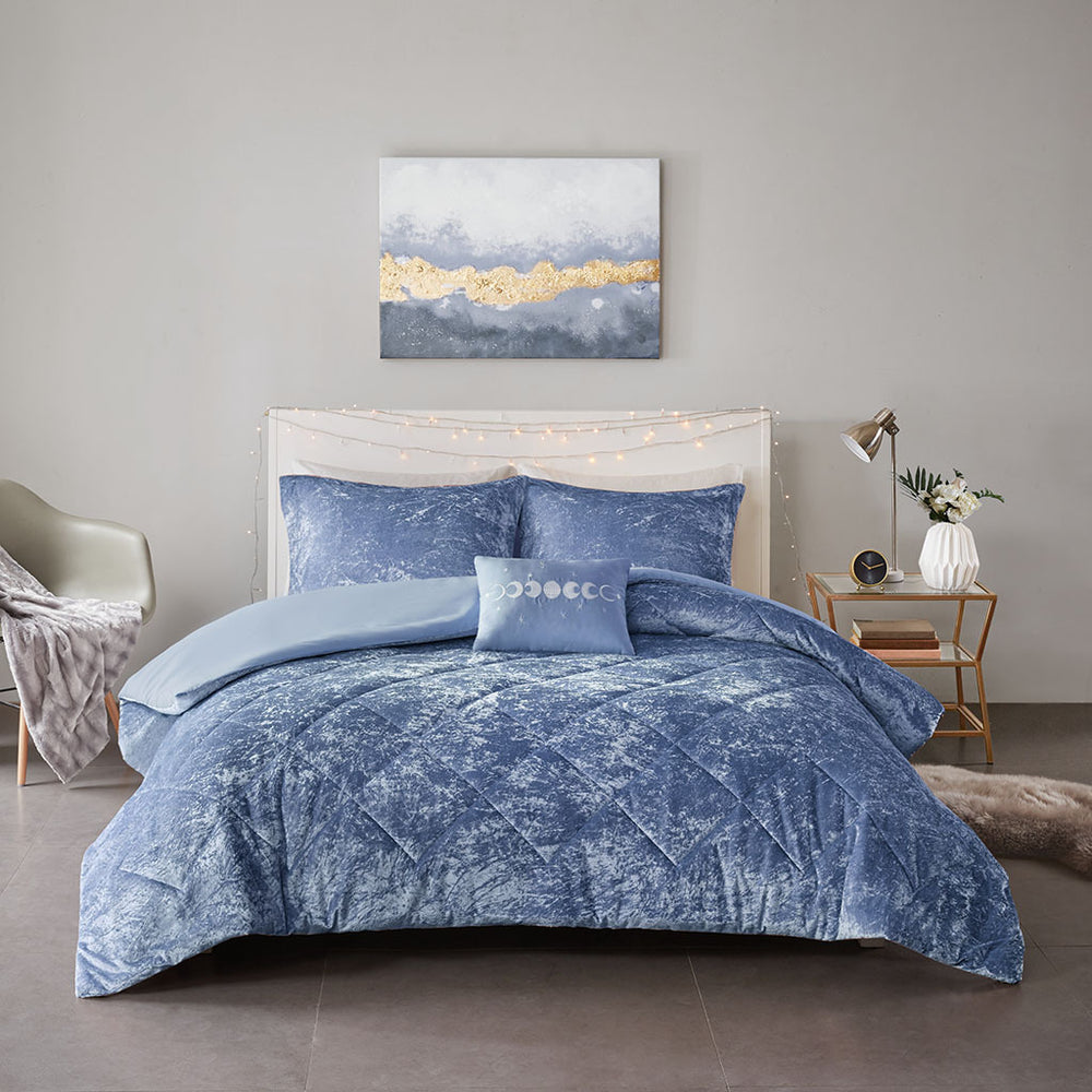 Twin/Twin XL Velvet Duvet Cover Set with Throw Pillow Media 10