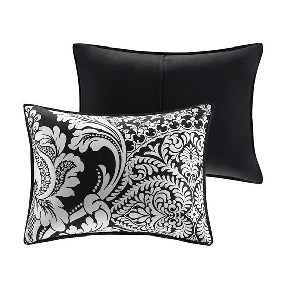 7 Piece Cotton Printed Comforter Set Black Cal King Media 6