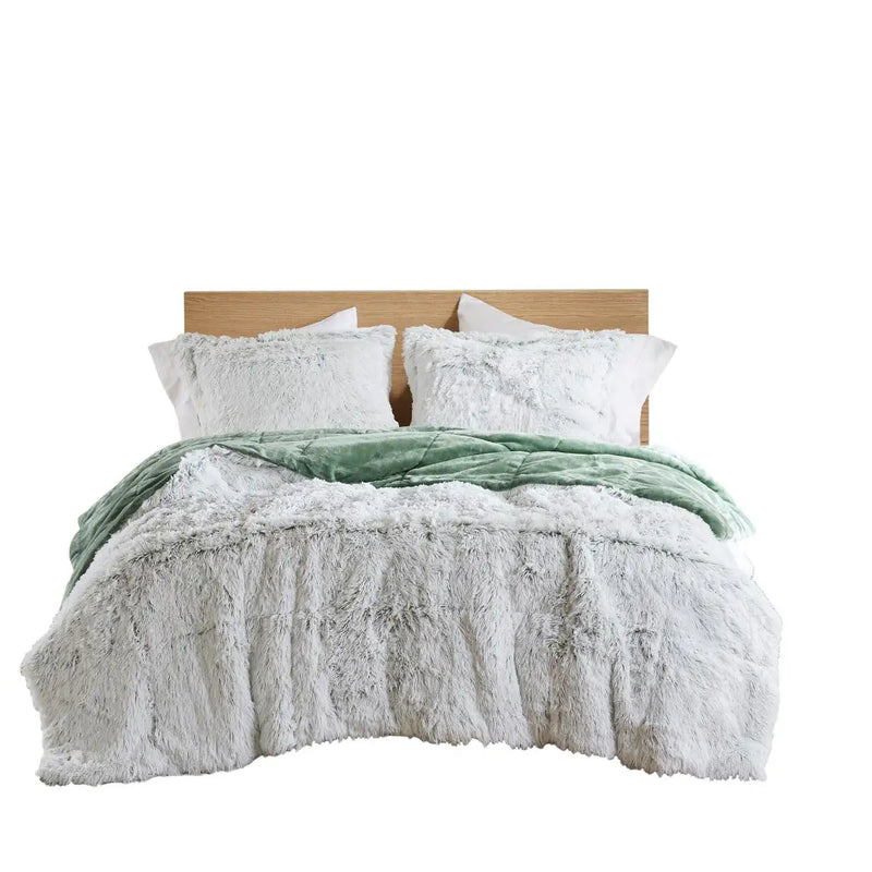 Shaggy Faux Fur Comforter Mini Set