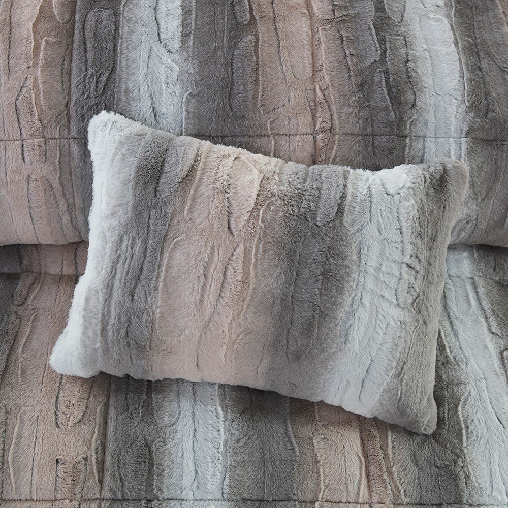 Full/Queen 4PC Faux Fur Comforter Set Media 9