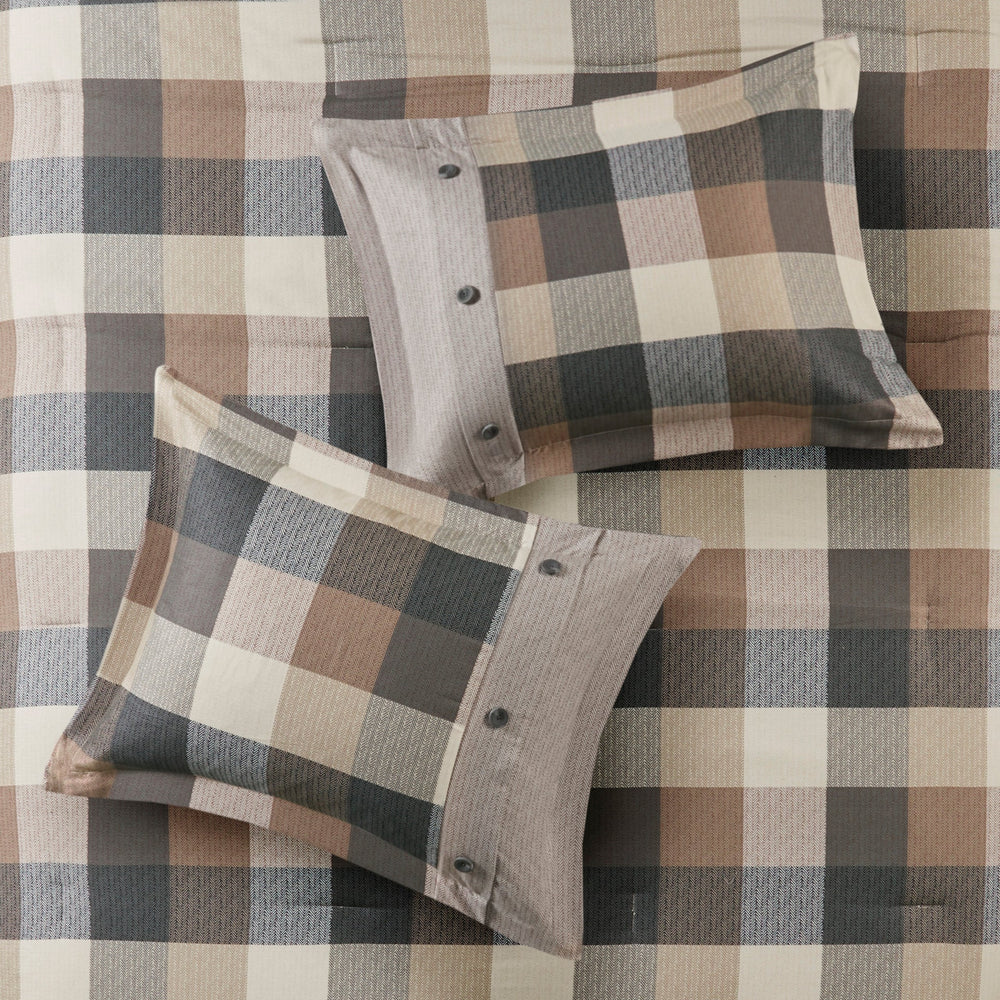 King/Cal King 6 Piece Herringbone Duvet Cover Set Media 4